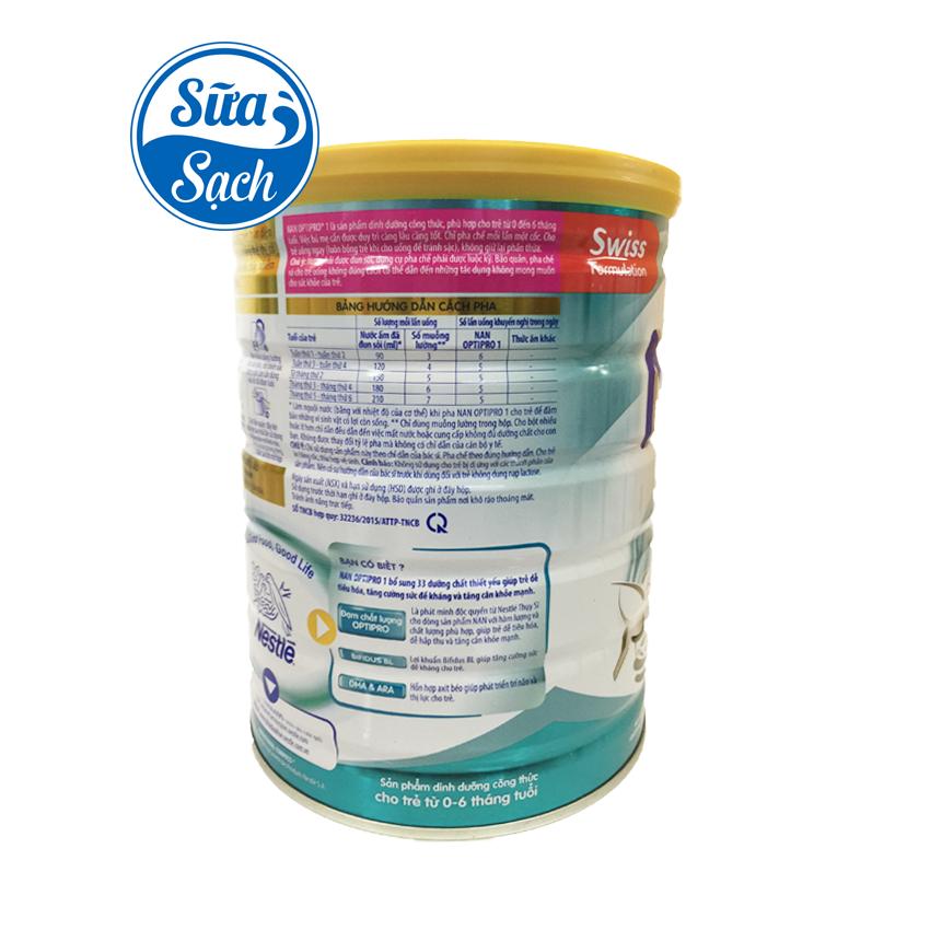[HCM]Sữa bột Nestle NAN Optipro 1 800gr mẫu mới