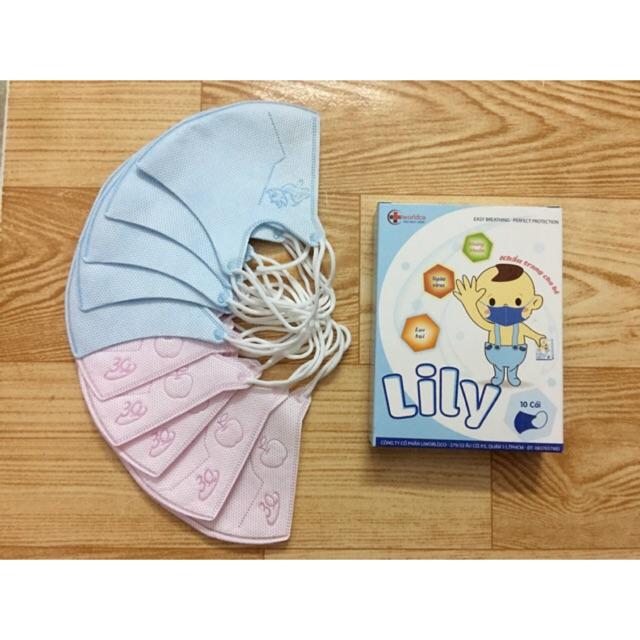Khẩu trang trẻ em Lily ( Hộp 10 Cái)