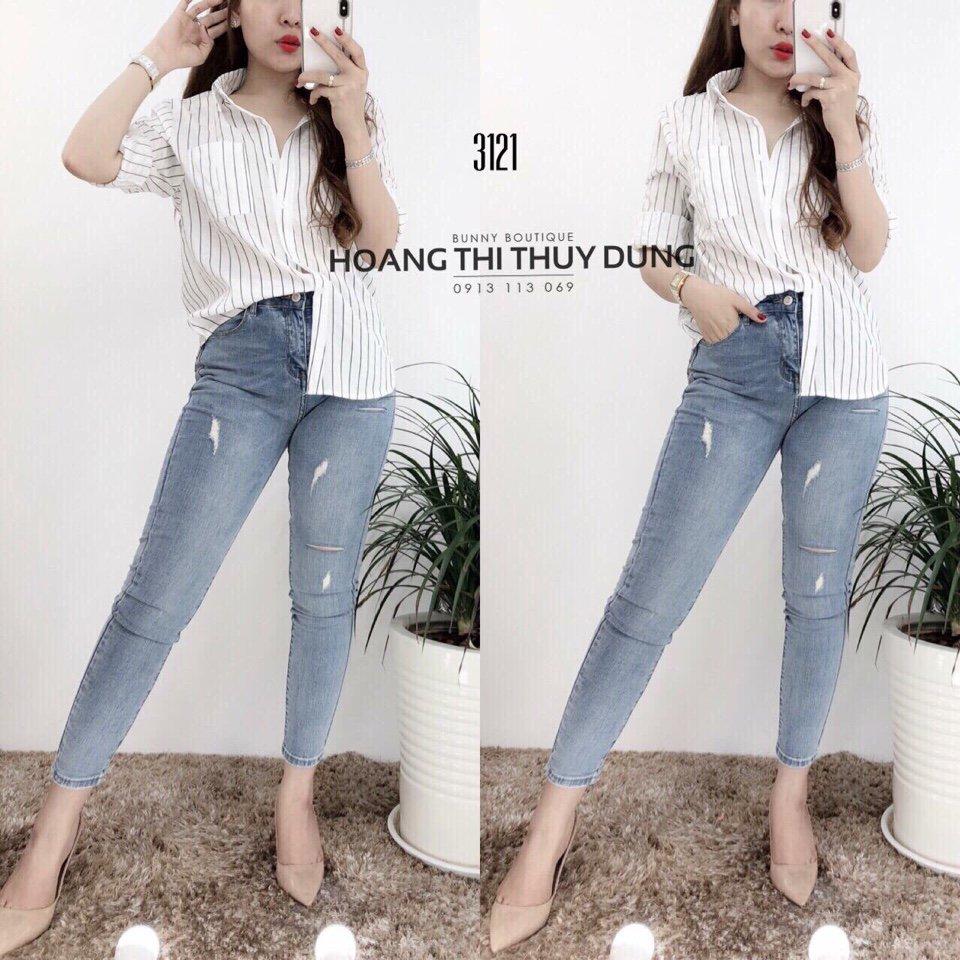 ÁO SƠ MI SỌC XINH CHẤT ĐẸP MÊ LY