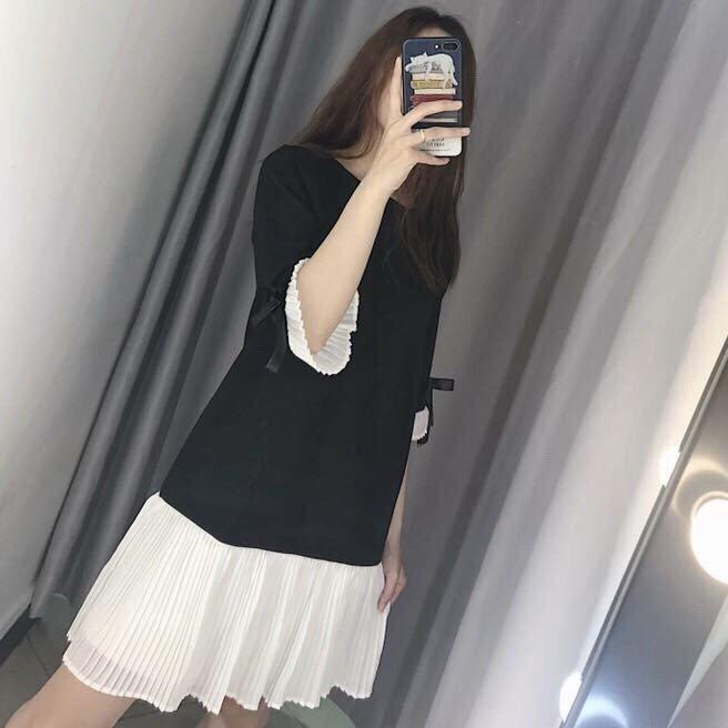 [HCM]Đầm đen dập li (có hình thật nhà Bo)
