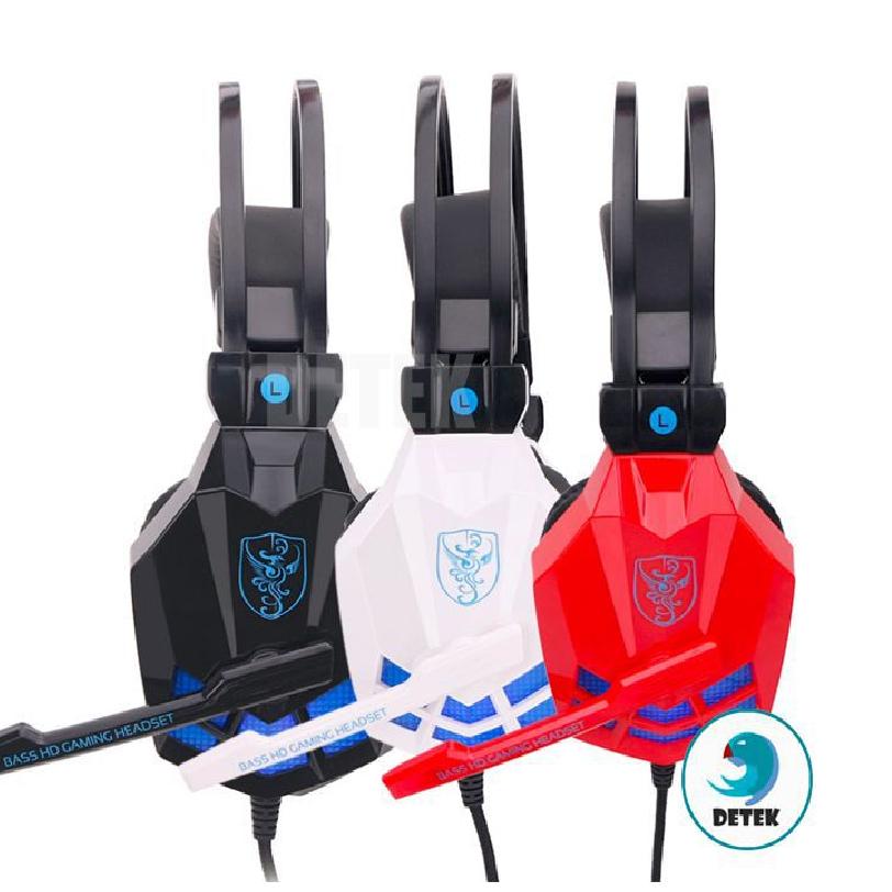 [HCM]Tai nghe game thủ Soyto SY850MV có Microphone có đèn LED (Đen Xanh)