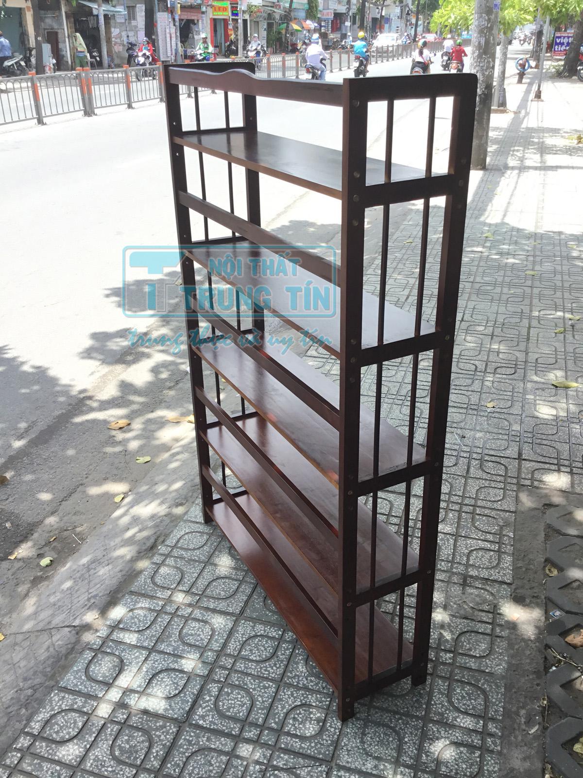 [HCM]Kệ sách gỗ 5 tầng ngang 1m