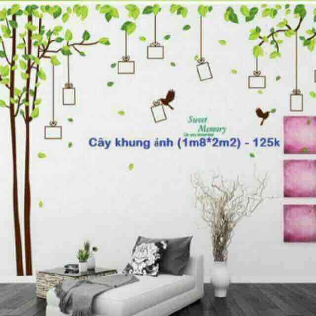Decal tranh dán tường khung ảnh