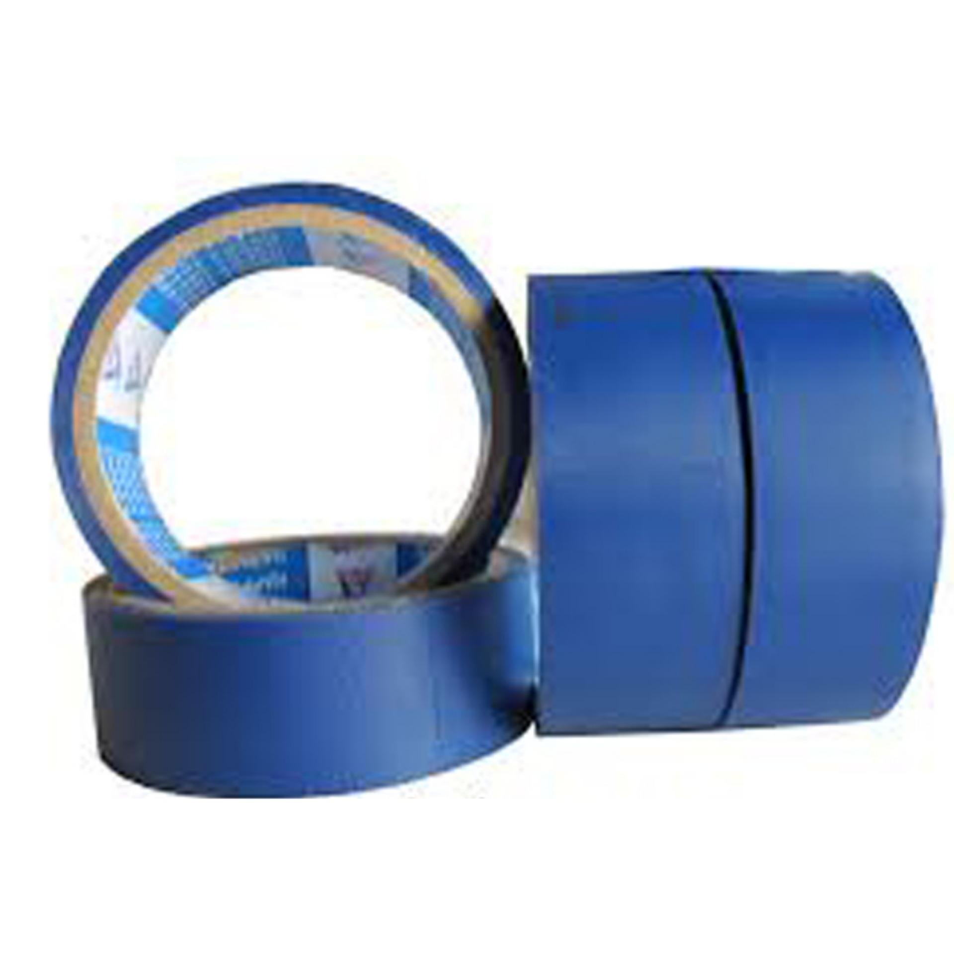 Lốc 6 cuộn băng keo simili 48mm (Loại tốt - màu xanh dương)