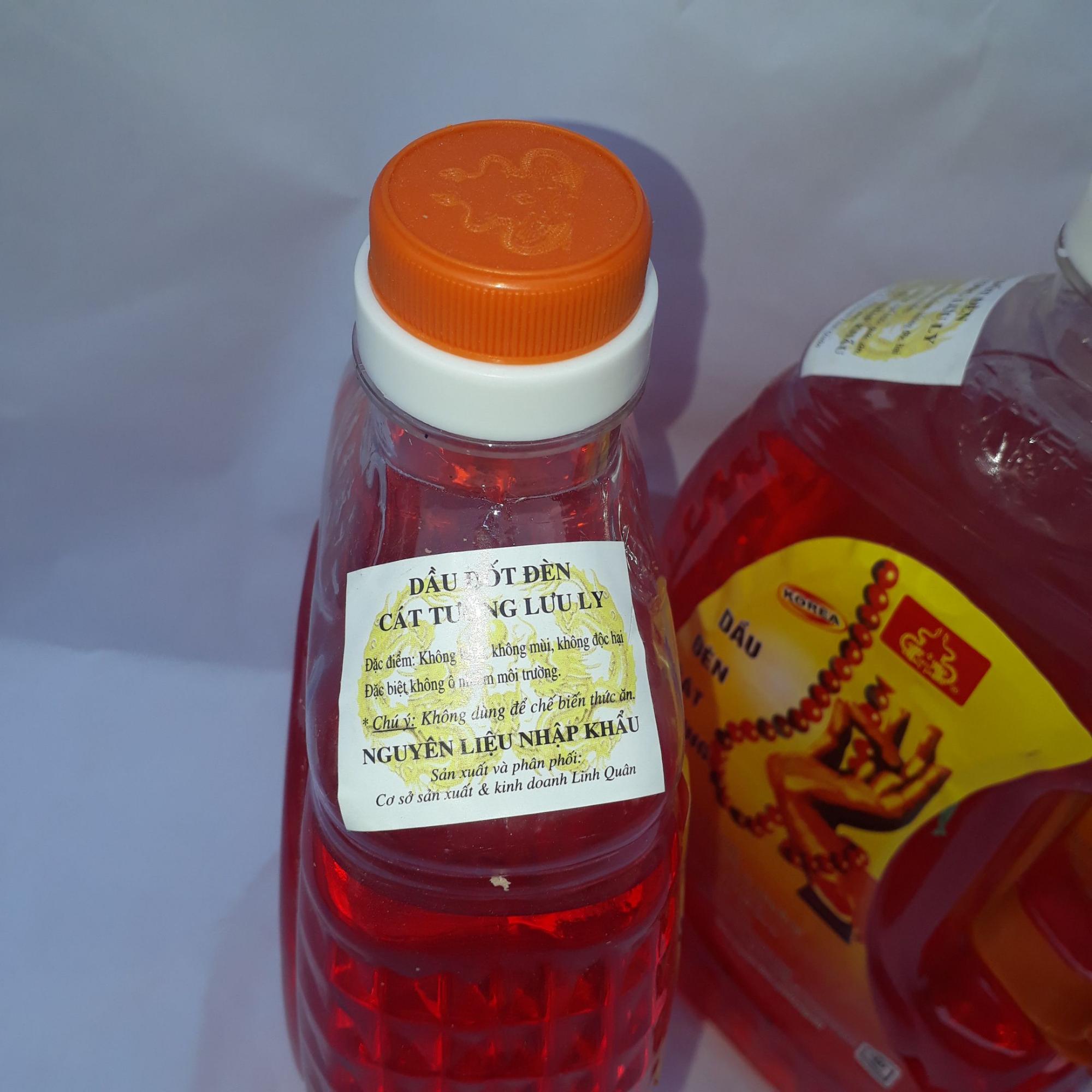 Bộ 3 chai dầu Lưu Ly Cát Tường cỡ lớn.