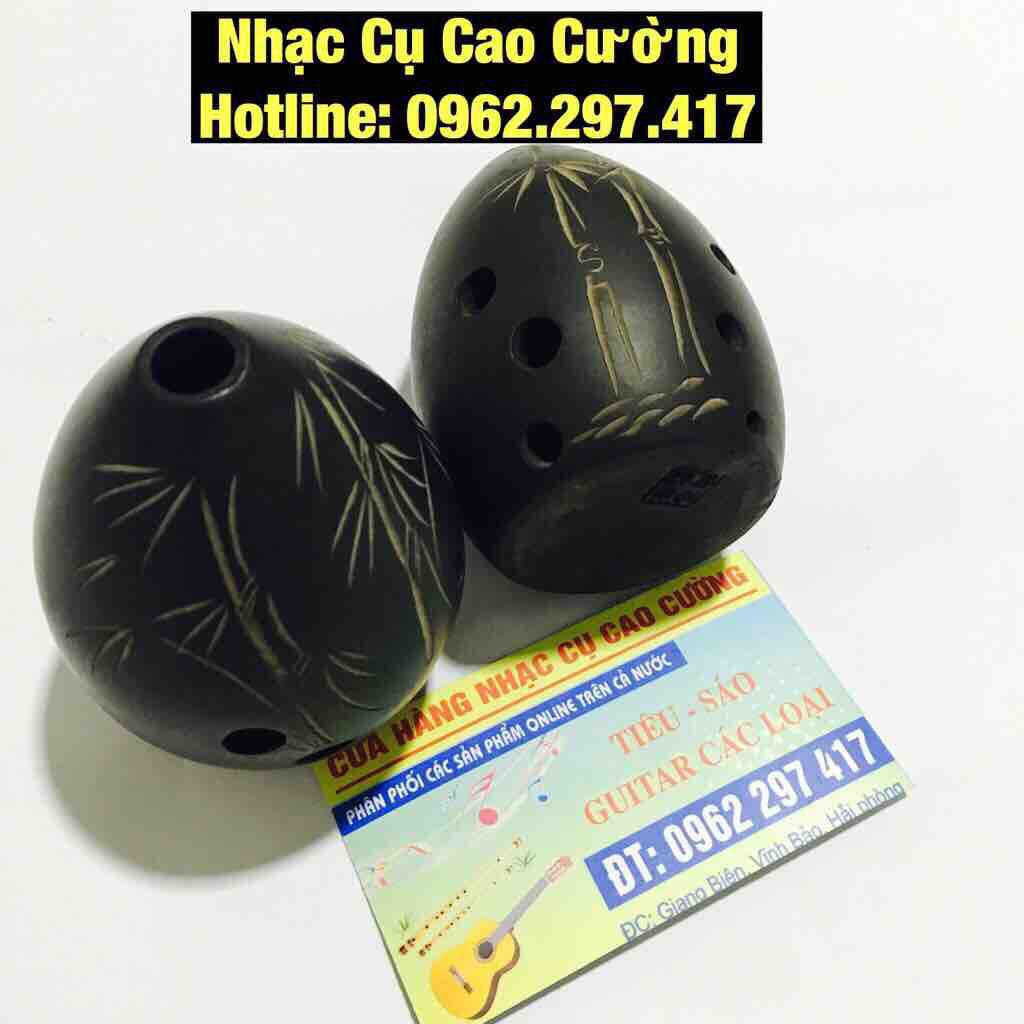 Ocarina Đen Cao Cấp 8 lỗ âm cực hay
