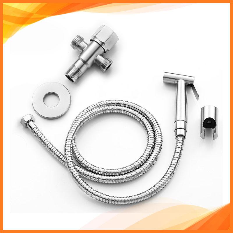 [Q.Tân Bình] Combo Vòi xịt vệ sinh và van nước chữ T Inox 304