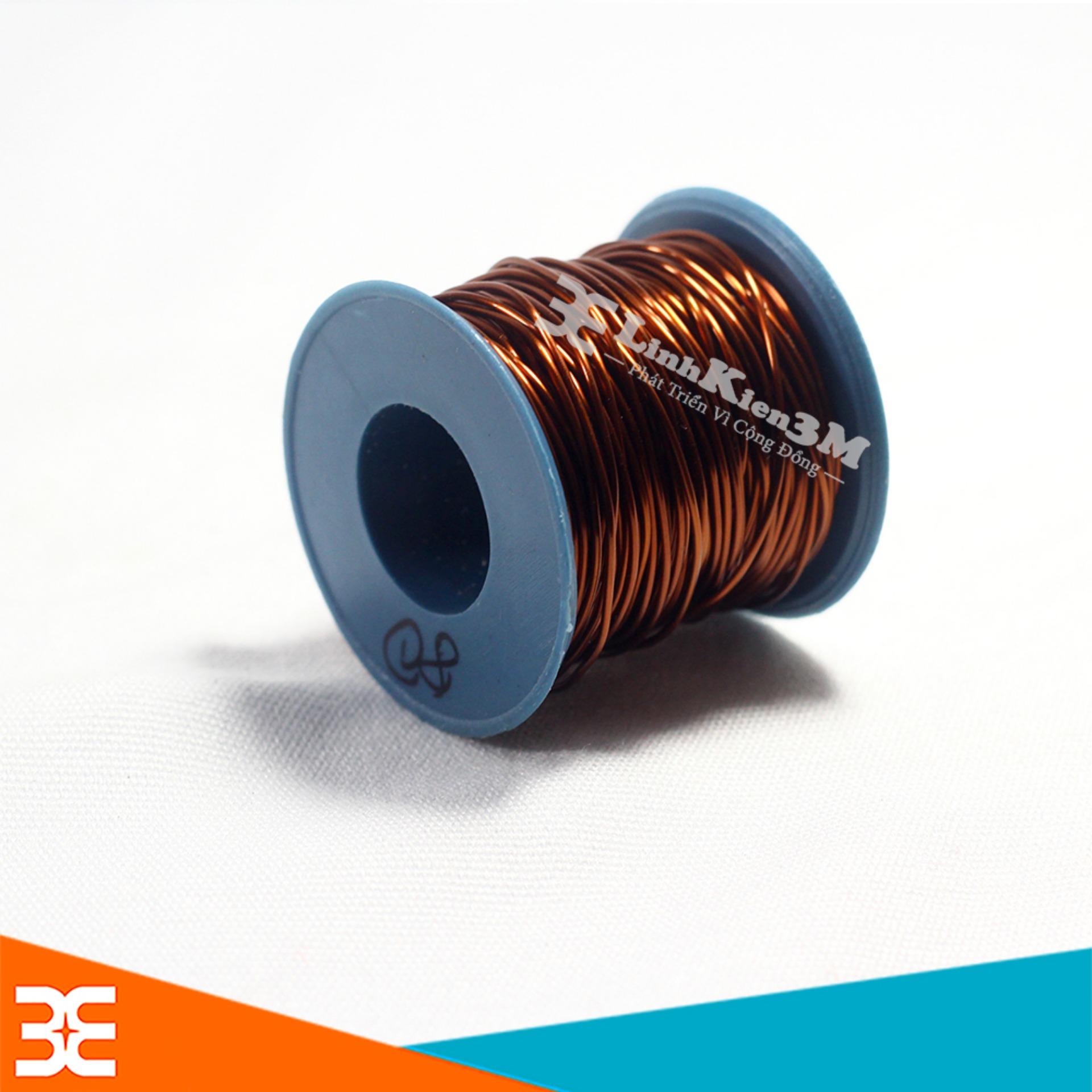 Cuộn 100g Dây Đồng Bọc Cách Điện 0.8mm