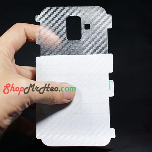 [HCM]Bộ 3 Dán Skin Full Mặt Sau Lưng Vân 3D Carbon Samsung A6 2018