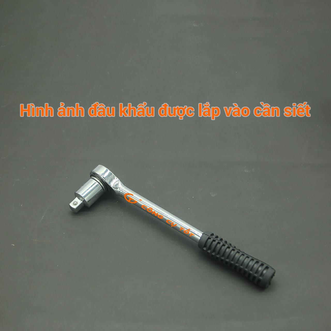 Bộ 4 đầu đổi chân khẩu vặn 1/4, 3/8, 1/2 inch
