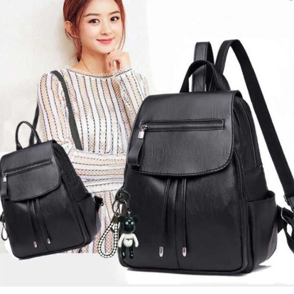 Ba lô Da Nữ  cao cấp BL854 - Tặng Móc treo gấu