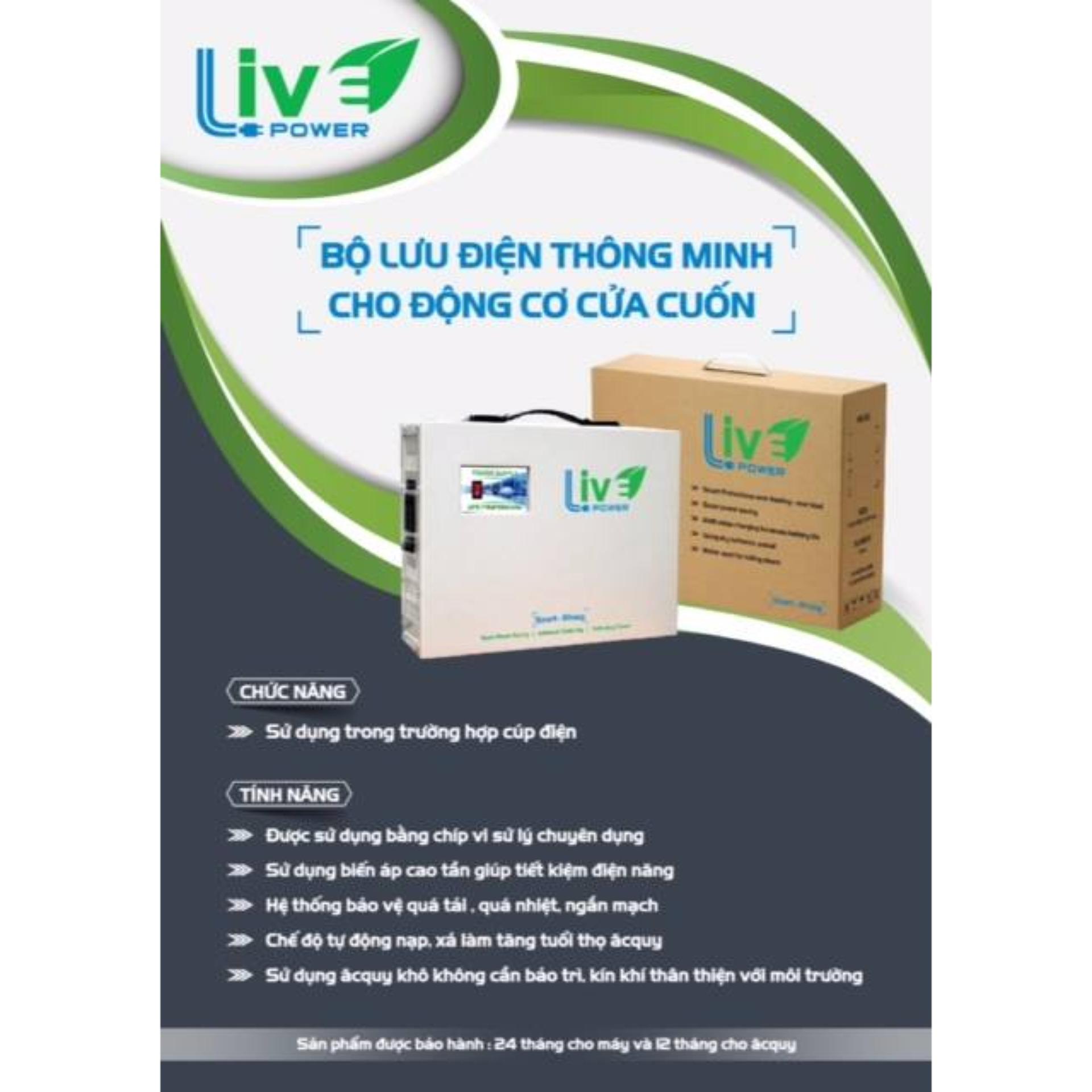 Lưu điện cửa cuốn LIVE 600kg