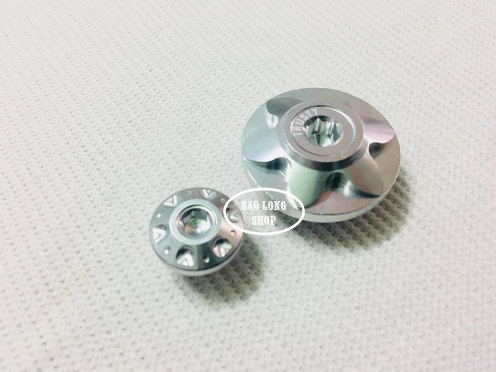 Ốc mâm lửa trang trí xe Exciter,Sirius (màu Bạc)