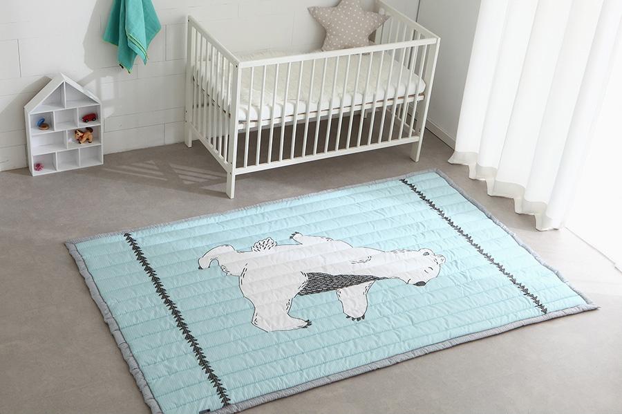 Thảm trải sàn ngủ đa năng HANAHANA KINDERBEAR RAYON RUG 140 X 210 cm (Mint)