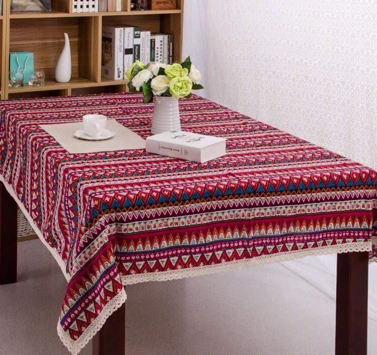 [HCM]Khăn bàn canvas kiểu thổ cẩm