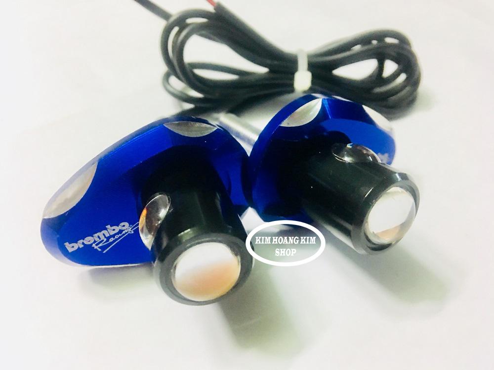 Bộ Xi Nhan Viền Nhôm Led Multi dành cho Exciter,moto,Xe máy(Màu Xanh)