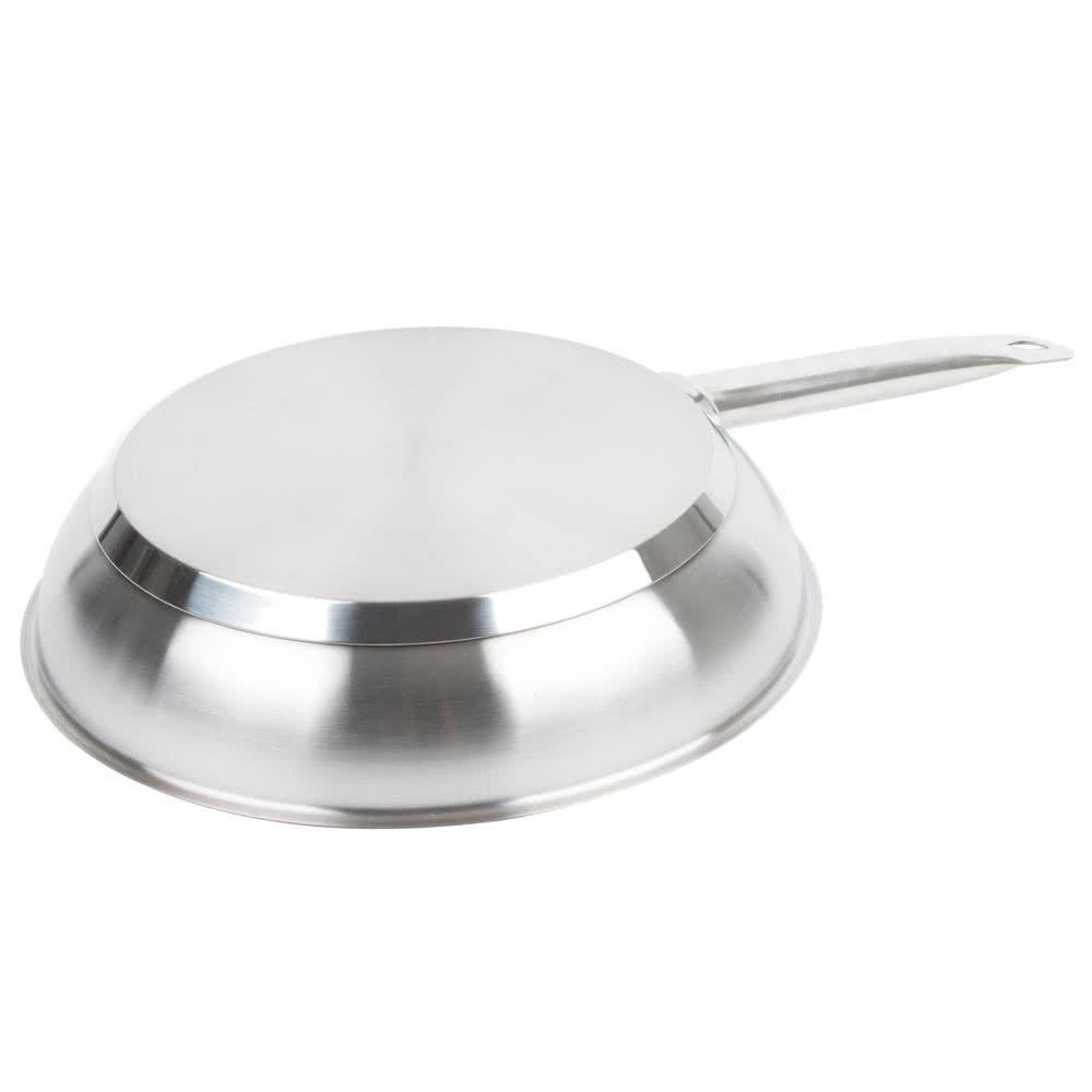 Chảo chống dính inox Vollrath N3809 chất lượng Pro đường kính 24 cm đáy 3 lớp - Thương hiệu Mỹ (Đen)