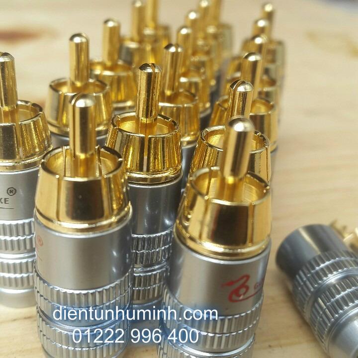 10 Cái Jack AV Gold Snake ( Rắc RCA Jack Hoa Sen)