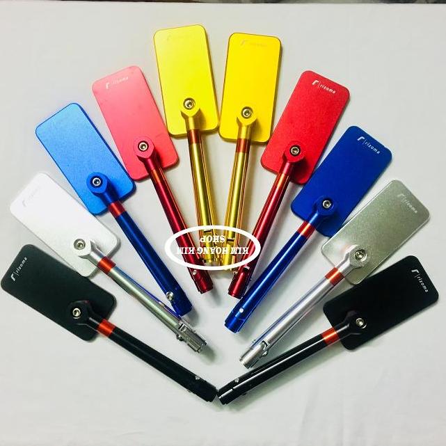 Kính chiếu hậu xe máy kiểu Iphone (màu Đỏ) 1 cái bên trái