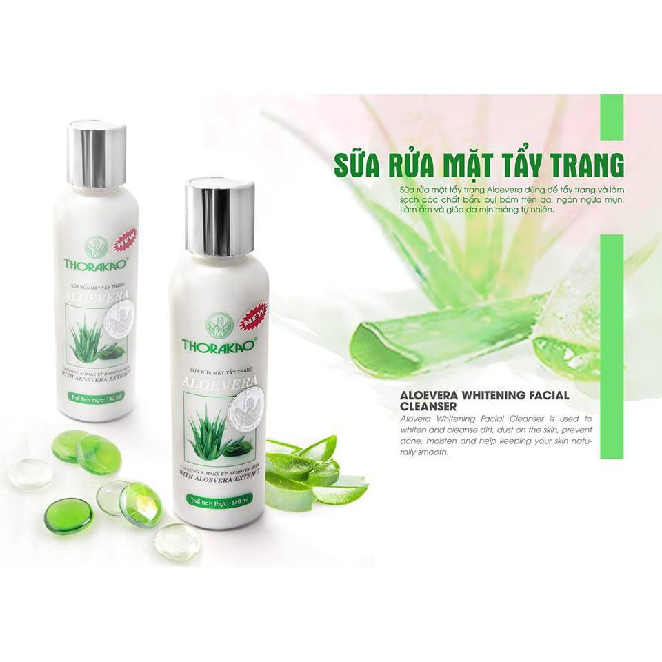 Sữa Rửa Mặt Tẩy Trang Alovera Thorakao 140gr