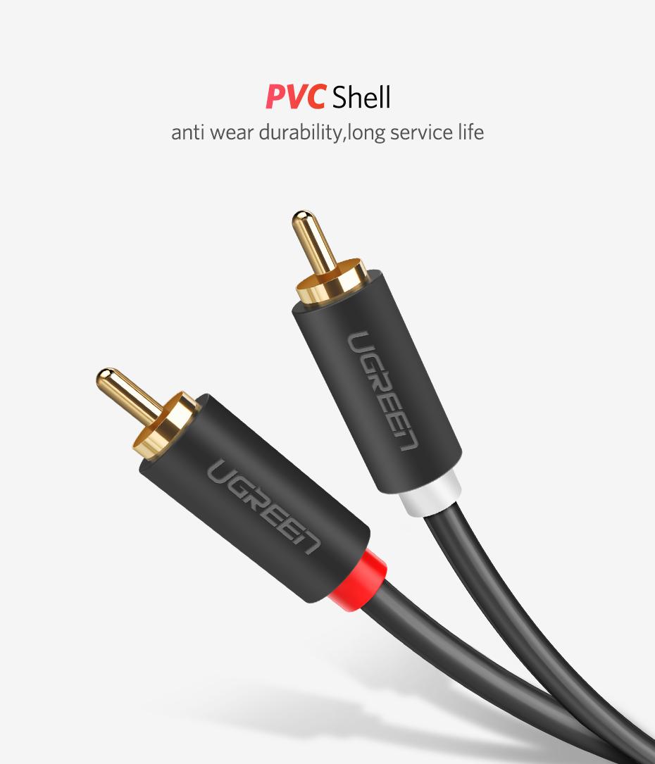Cáp AV 2 đầu Hoa sen ( RCA ) dài 3M Ugreen 10519