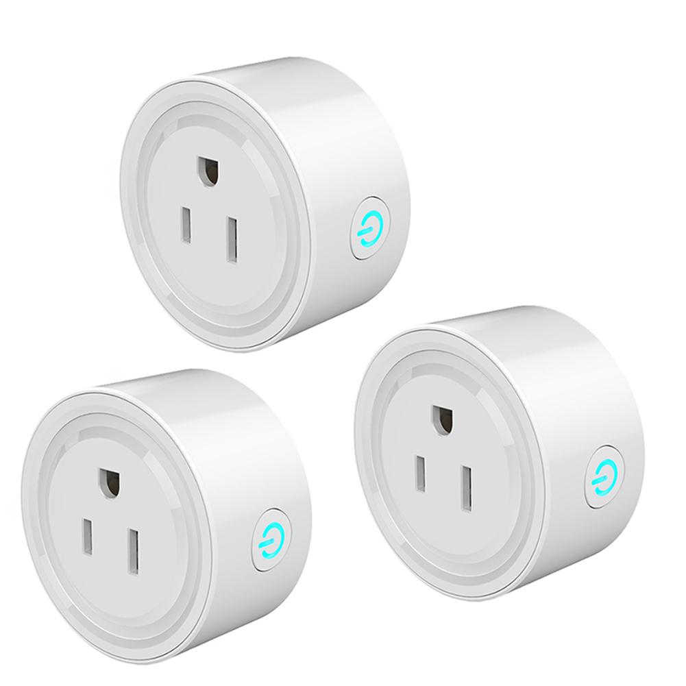 Yunmiao_WIFI Ổ Cắm Thông Minh Mini Ổ Cắm Chuyển Đổi Tương Thích với Alexa Điều Khiển từ xa bằng Điện Thoại Thông Minh (MỸ Quy Cách) Phong Cách: 1 trắng