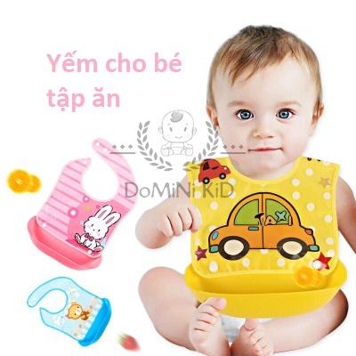 [HCM]Yếm cho bé tập ăn có máng đựng