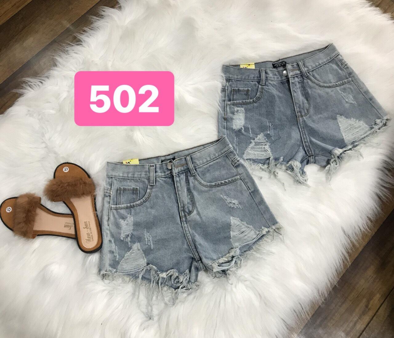 Quần short jean nữ hình thật số 502