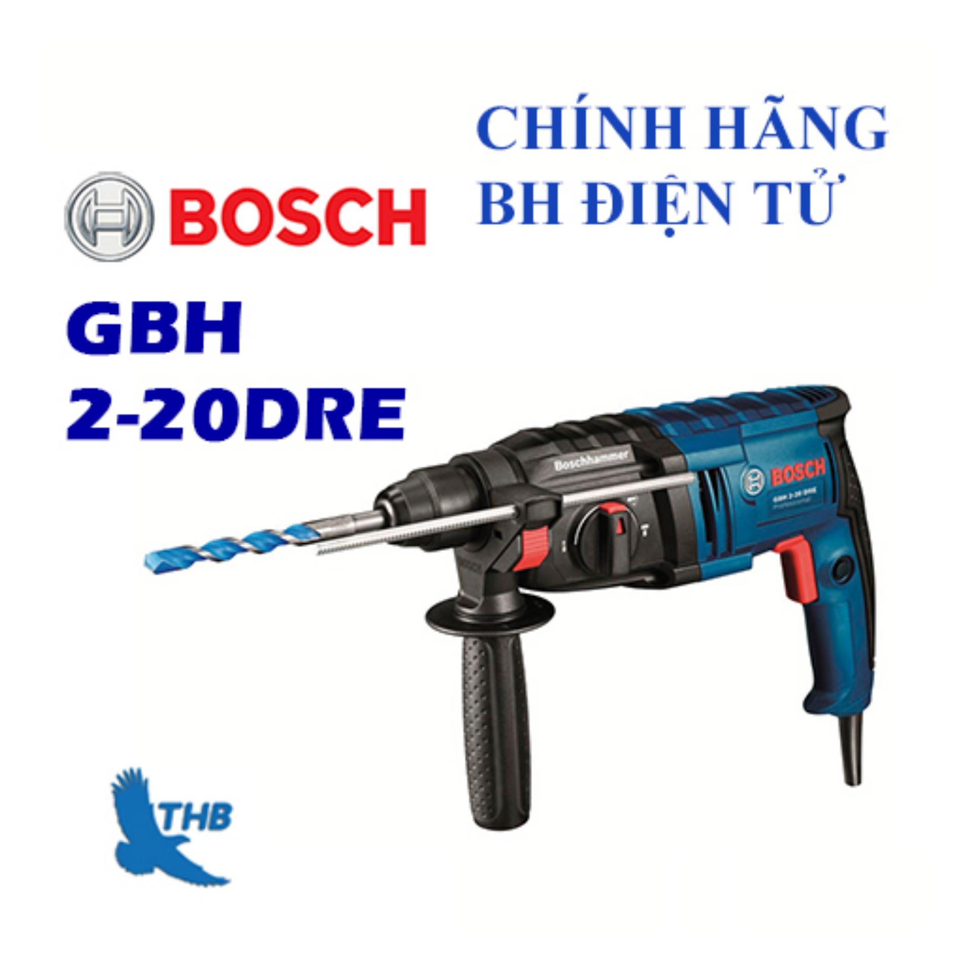 Máy khoan búa Bosch GBH 2-20 DRE + tặng 3 mũi khoan SDS Plus 3 6,8,10