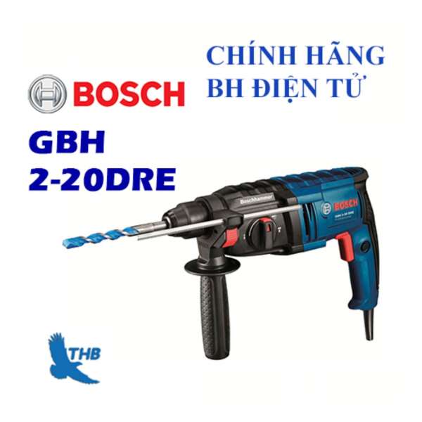 Máy khoan búa Bosch GBH 2-20 DRE + tặng 3 mũi khoan SDS Plus 3 6,8,10