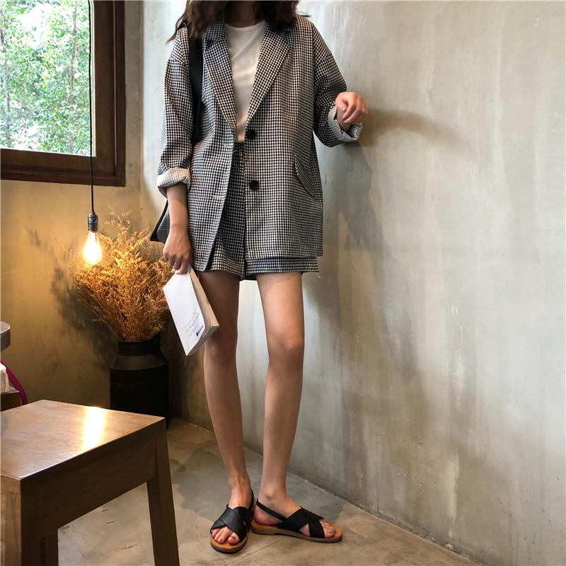 [HCM]Set vest caro Hàn Quốc (áo vest+short)
