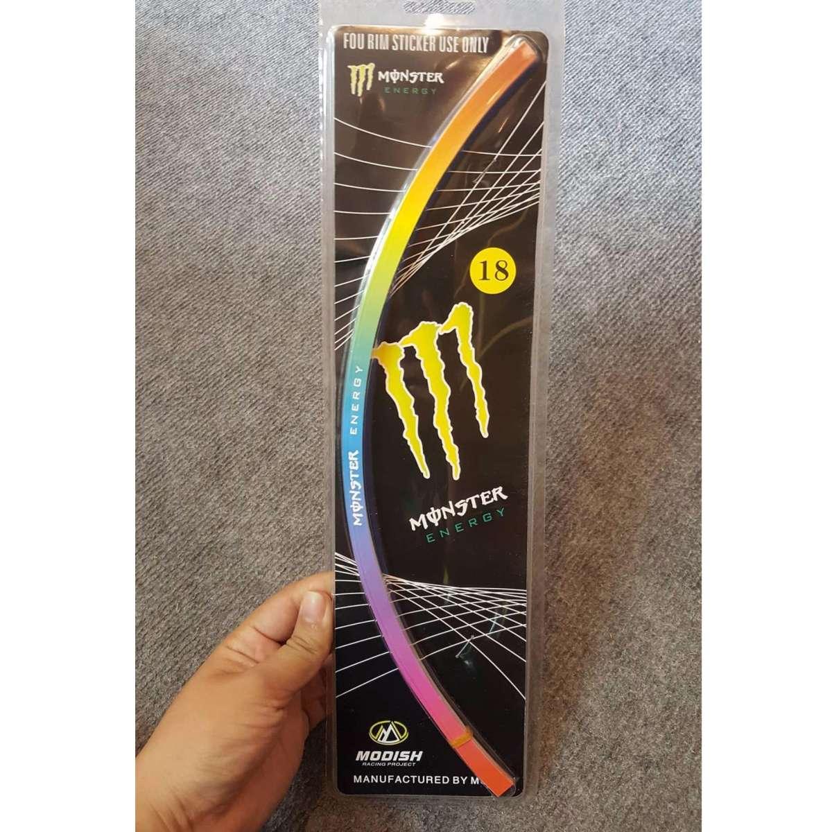 Bộ decal dán vành xe monster (nhiều màu)