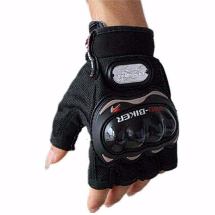 Bao Tay Phượt Pro Biker cụt ngón Đen
