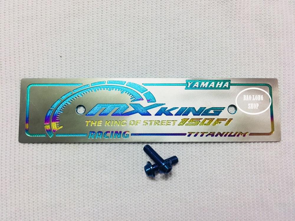 Bảng tên  MX King TITANIUM Xịn + 2 ốc Proti dành cho Exciter