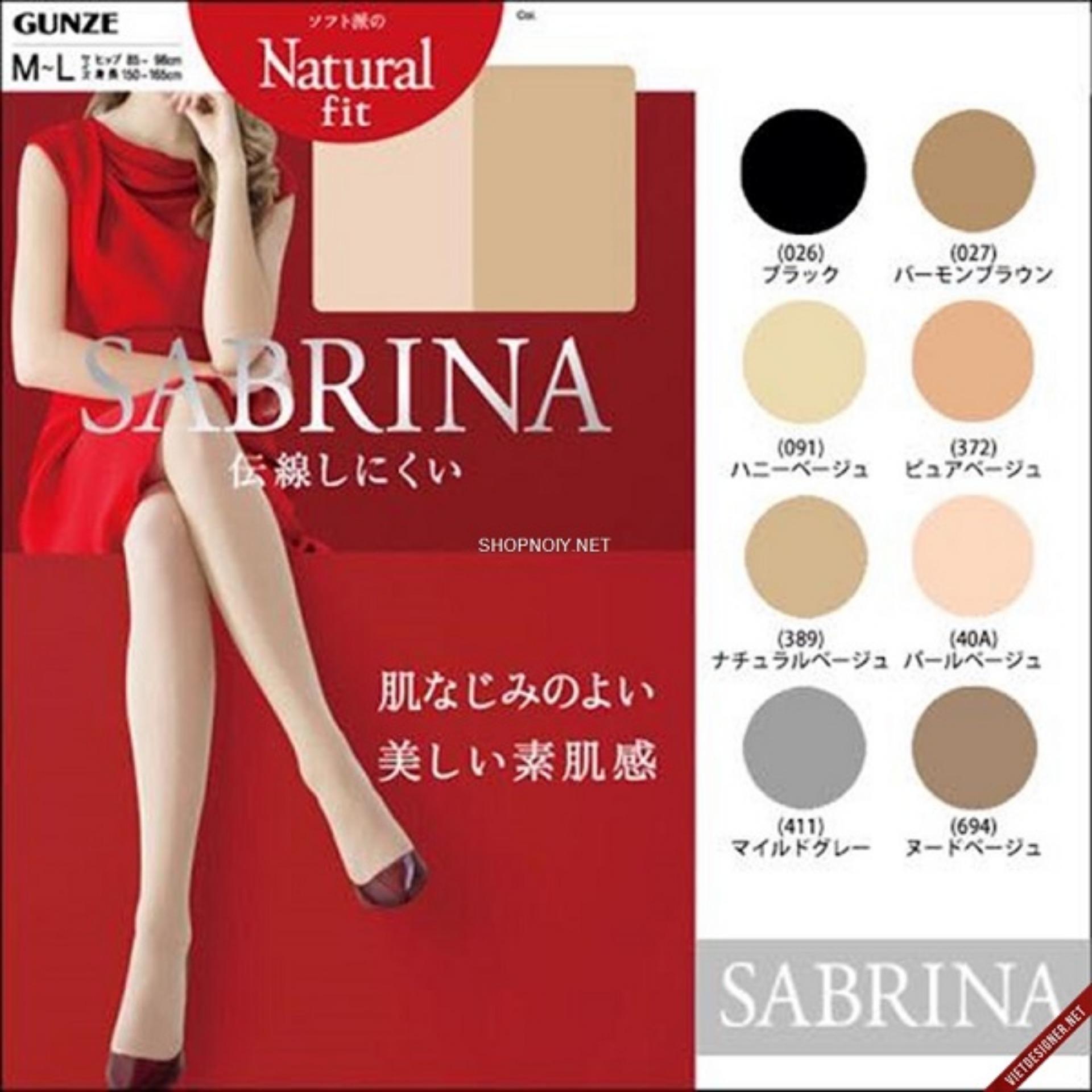 Tất da Gunze Sabrina Natural Fit (Đen)