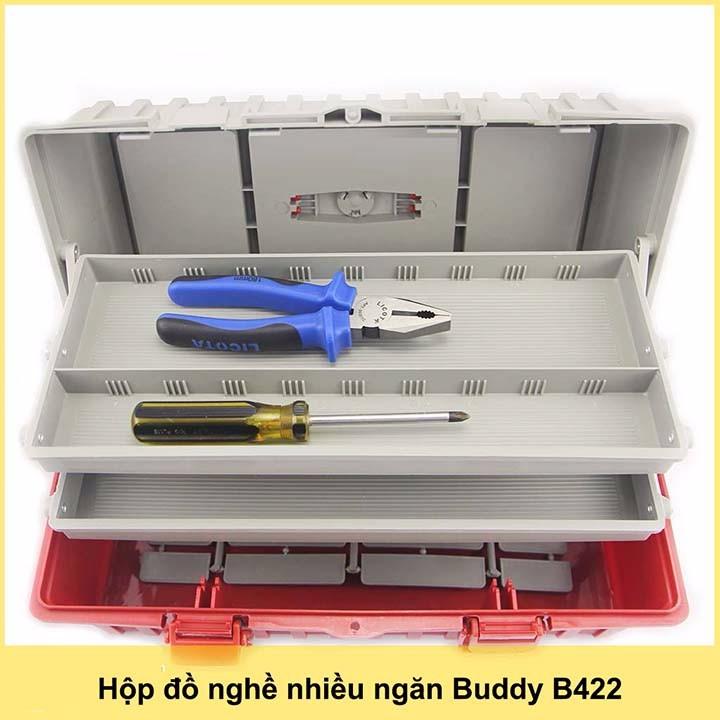 Hộp đồ nghề nhiều ngăn Buddy B422 420x220x180mm