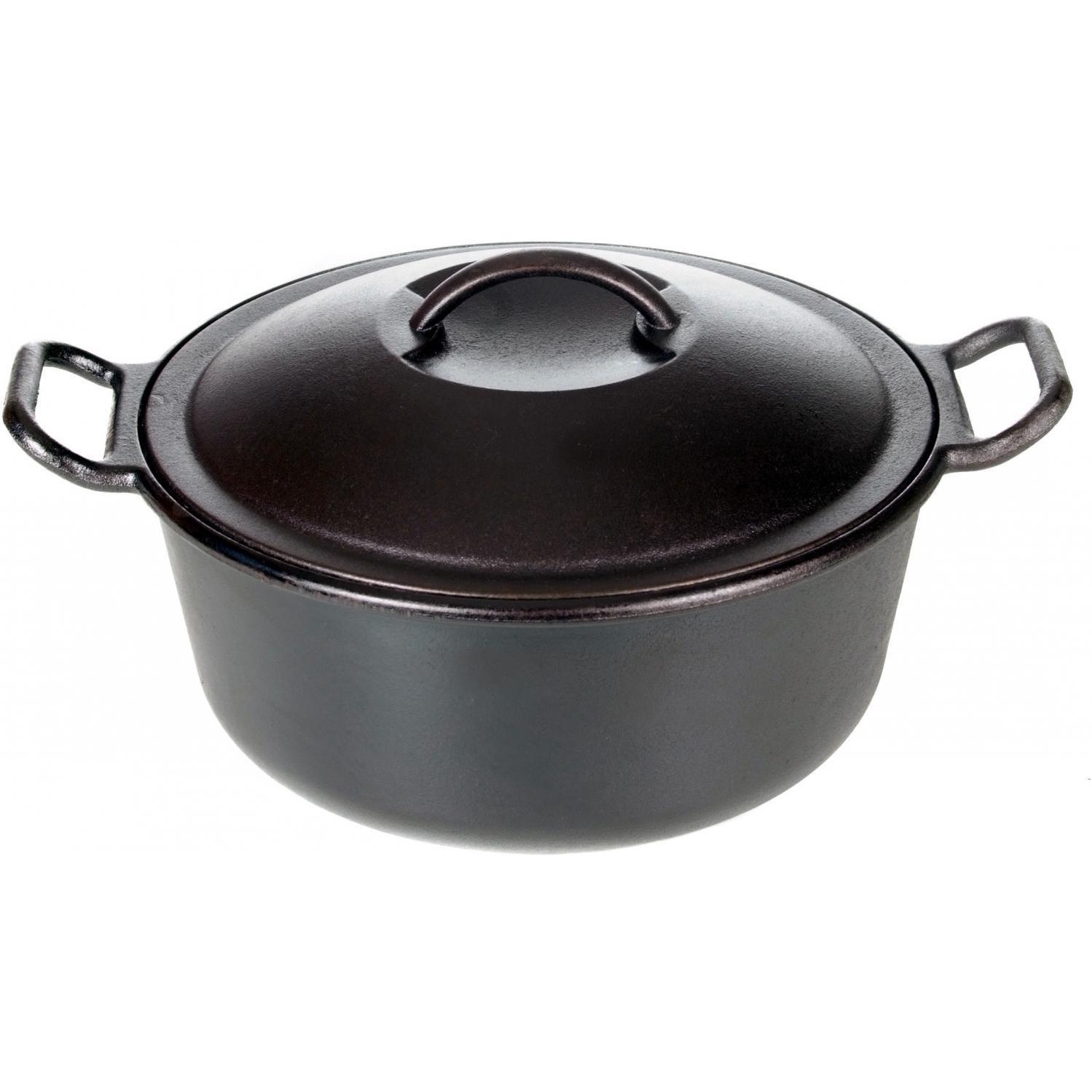 Nồi gang Lodge P12D3 dung tích 6.62 lít / 7qt đường kính 32 cm - Xuất xứ Mỹ (Đen)