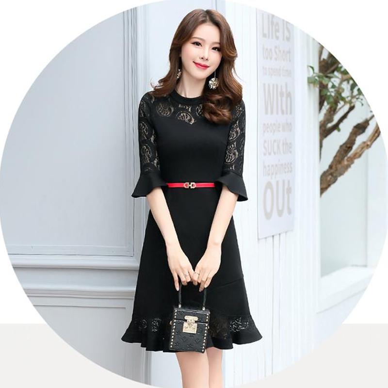 [HCM]Đầm body dự tiệc phối ren đuôi cá cao cấp - TP162