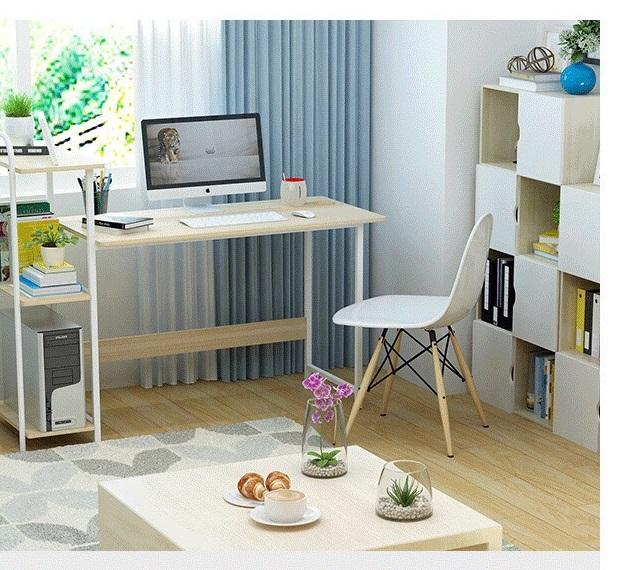 Bàn học và làm việc đa năng kèm giá sách 120x55x73cm (đen) - (BQ345-DEN)