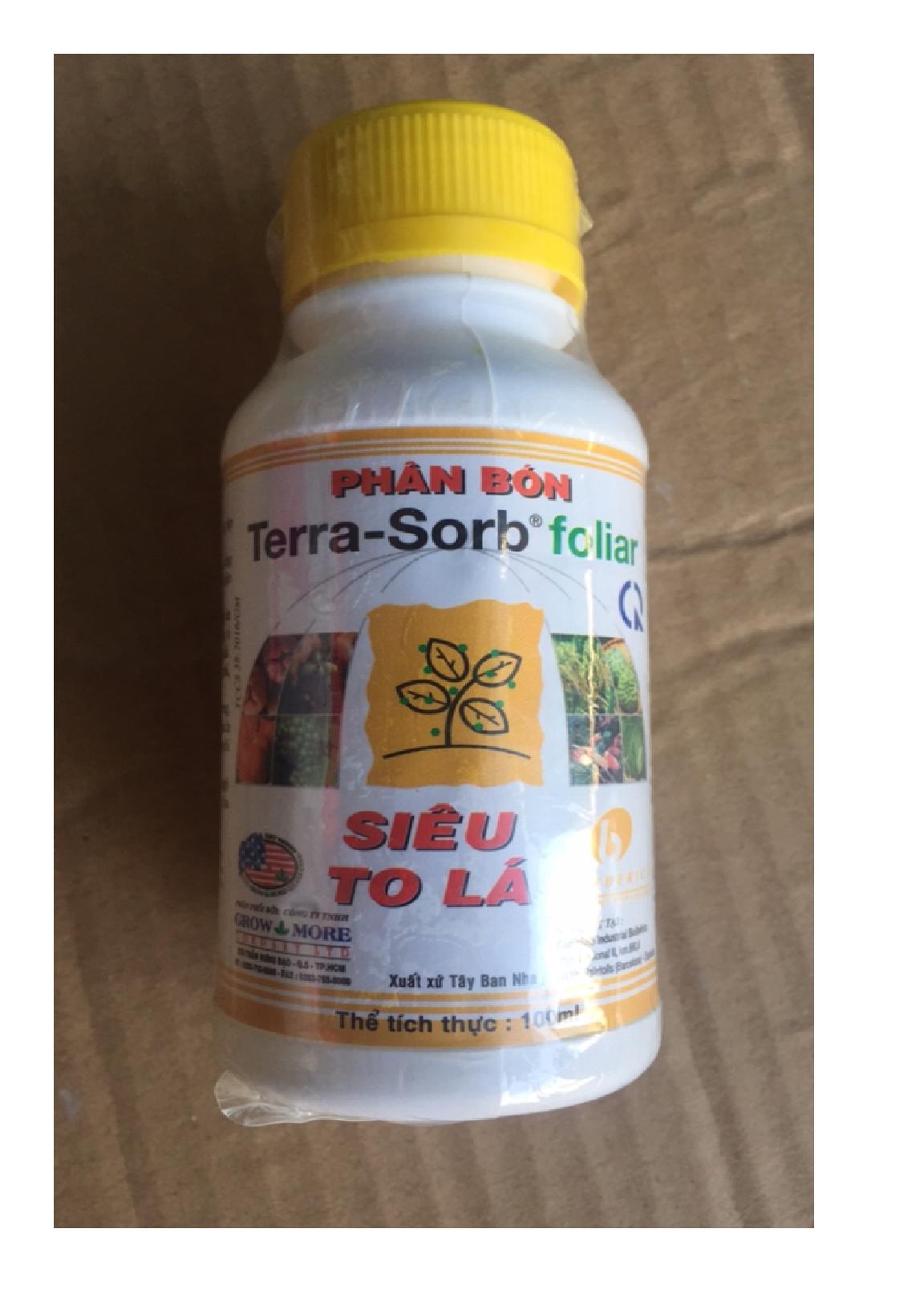 PHÂN BÓN TERRA-SORB- SIÊU TO LÁ lọ 100ml