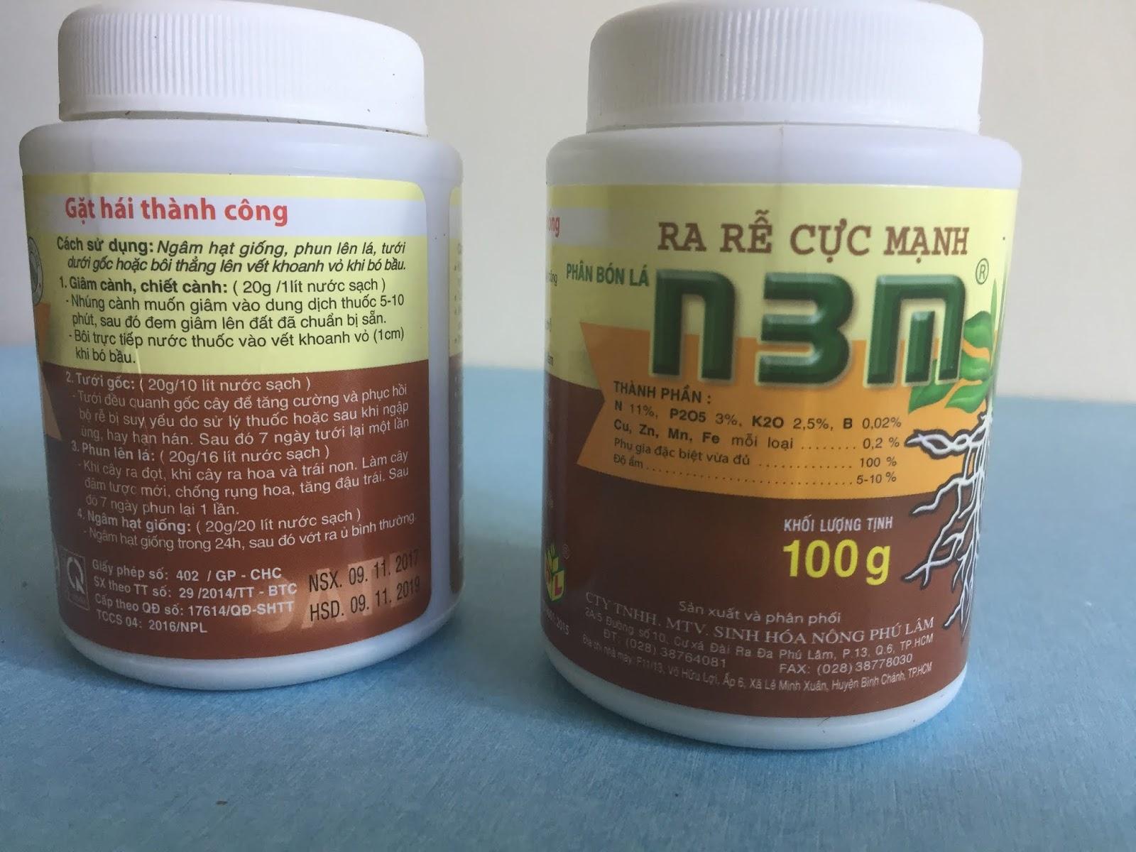 Phân bón lá - ra rễ cực mạnh N3M