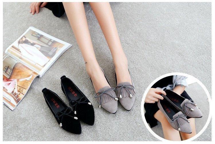 [HCM]Giày búp bê đế bệt tua rua