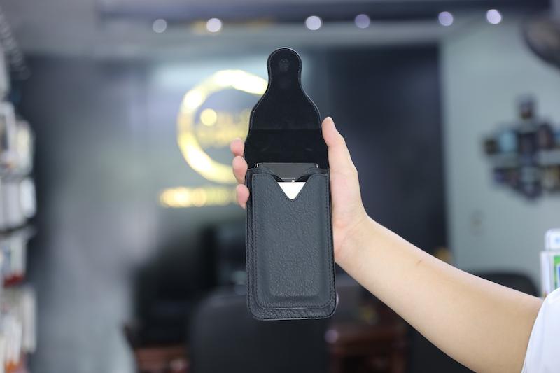 Bao da đeo thắt lưng 2 máy điện thoại