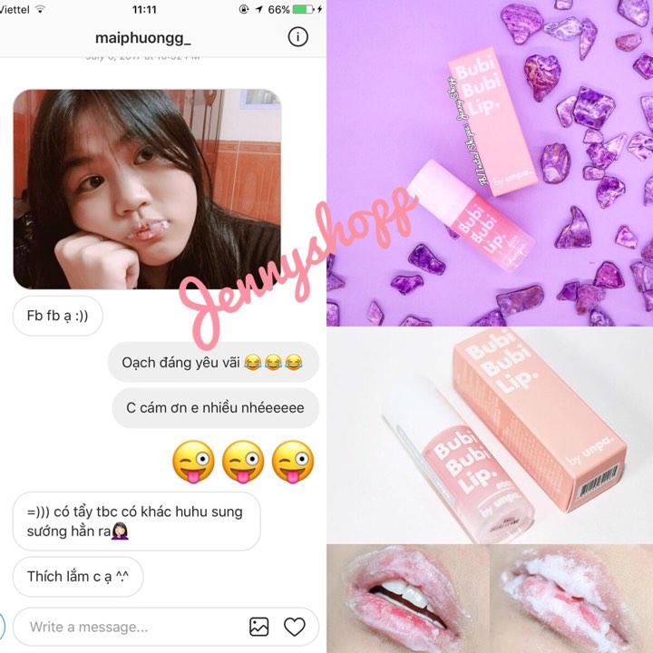 Tẩy Da Chết Sủi Bọt Thải Độc Môi Bubi Bubi Lip