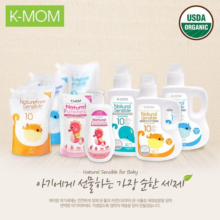 [HCM]Nước rửa bình & rau quả chiết xuất thảo mộc K-Mom (túi 500ml)