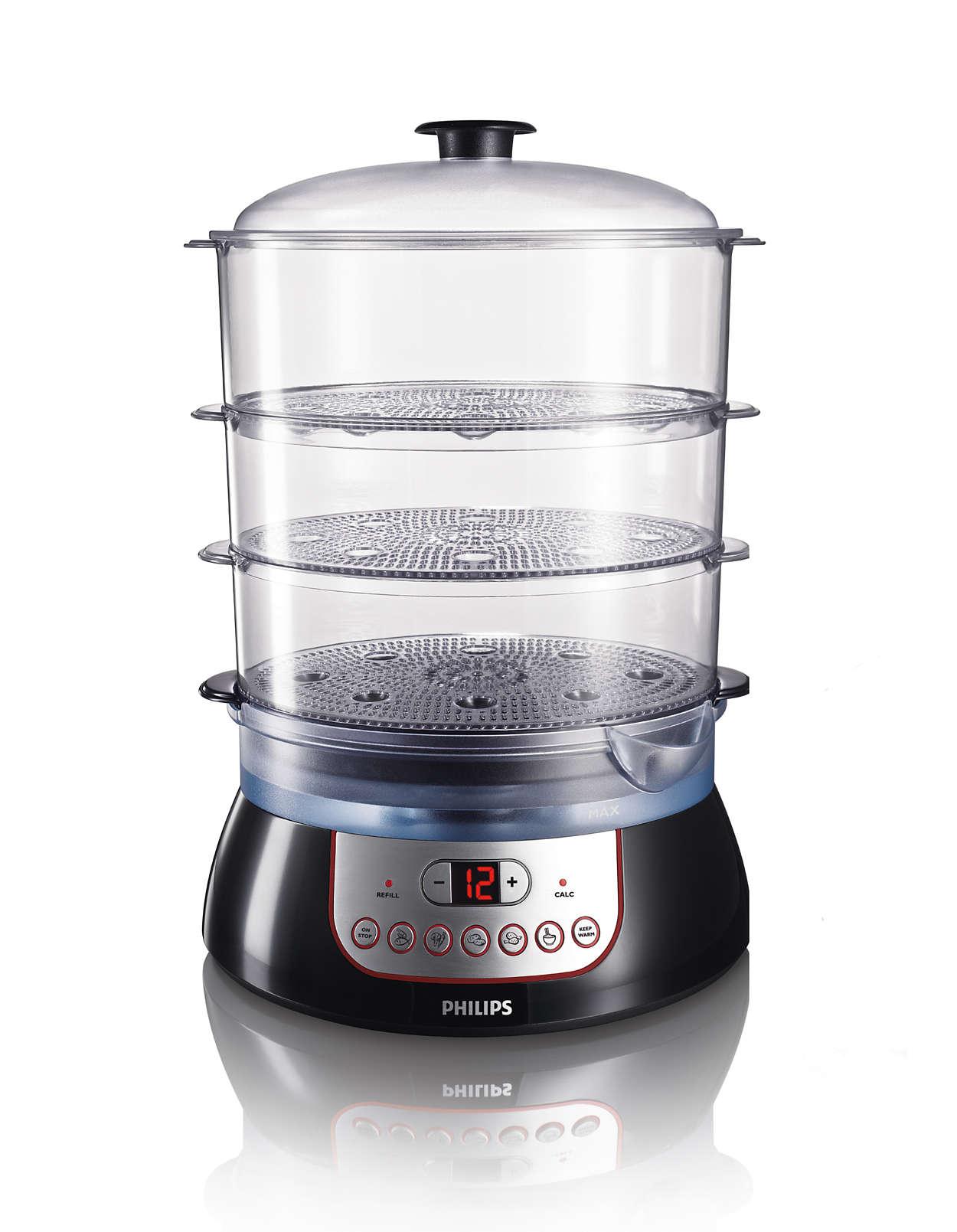 Nồi hấp Philips HD9140 (Đen) - Hàng nhập khẩu