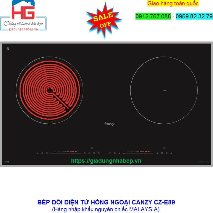 BẾP ĐIỆN TỪ ĐÔI HỒNG NGOẠI CANZY CZ-E89 (NK Malaysia)