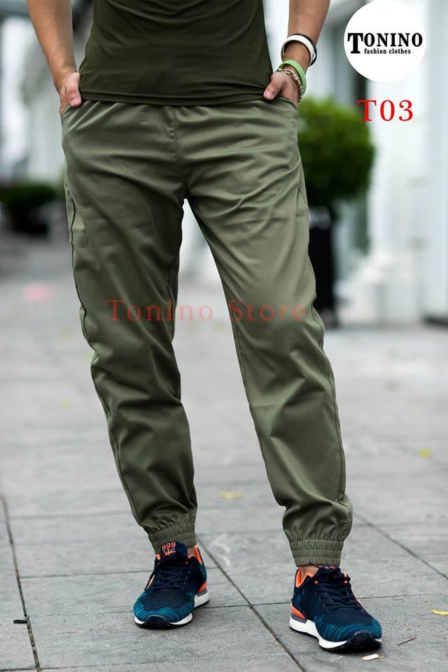 Quần Jogger Kaki Nam Chất Mát - Xanh Rêu