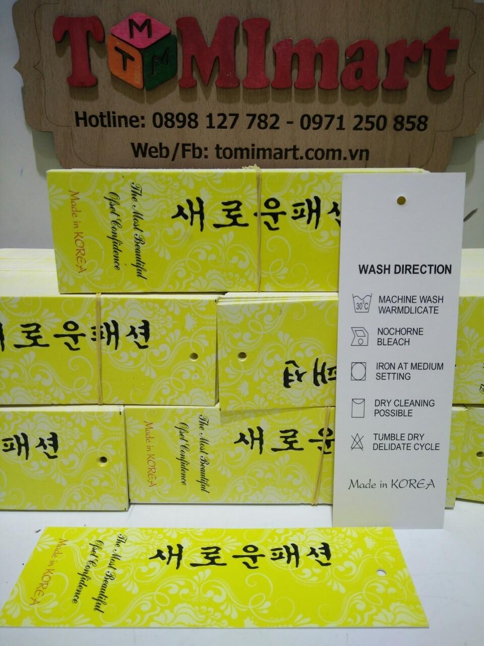 Tag mác quần áo Hàn Quốc – 200 tag
