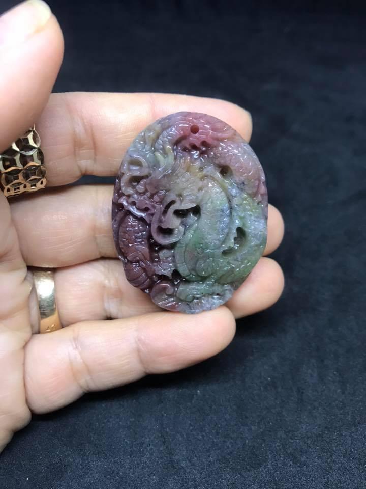 NGỌC BỘI RỒNG CUỘN NGỌC- TẶNG KÈM DÂY ĐEO